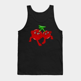 Dancing Steppes Skirting Beaten Dances Cherry Tank Top